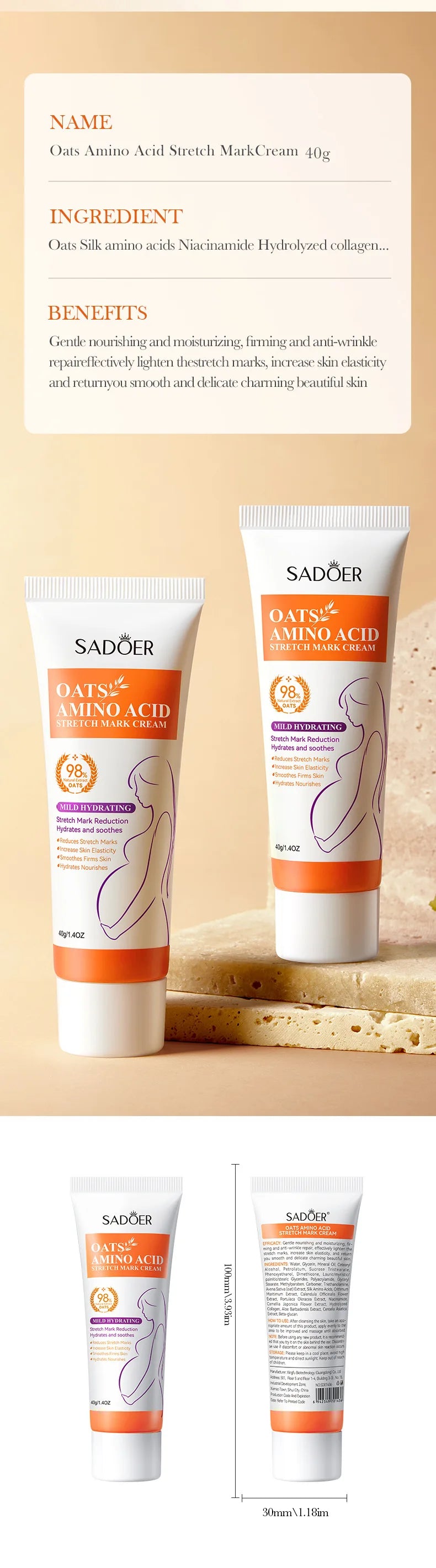 ✨ Creme Antiestrias e Firmador – Hidratação e Firmeza para Gestantes