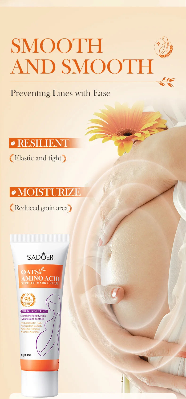 ✨ Creme Antiestrias e Firmador – Hidratação e Firmeza para Gestantes